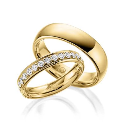 Trauringe / Eheringe Gelbgold 585 / 1,16 ct.
