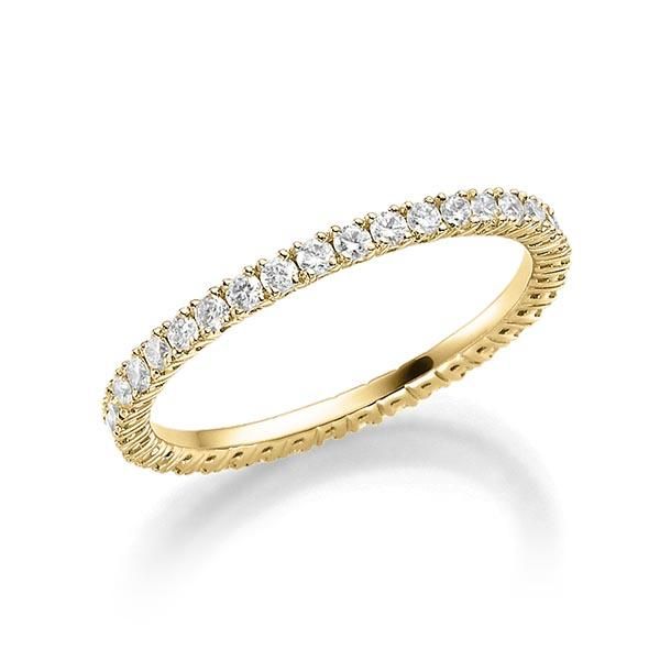 Memoire-Ring / Vorsteckring Gelbgold 750 / 0,53 ct.