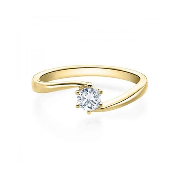 Verlobungsring / Gelbgold 585 / 0,20 ct.