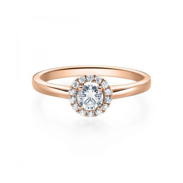 Verlobungsring / Rotgold 585 / 0,33 ct.