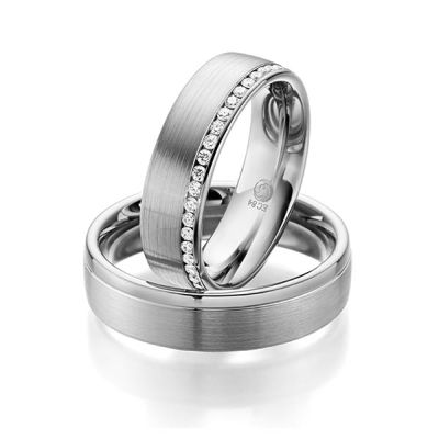 Trauringe / Eheringe Platin 600 / 0,14 ct. / tw,si