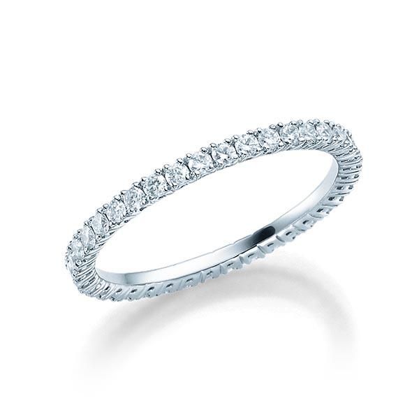 Memoire-Ring / Vorsteckring Weißgold 750 / 0,53 ct.