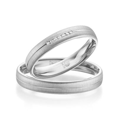 Trauringe / Eheringe Platin 600 / 0,035 ct. / tw,si