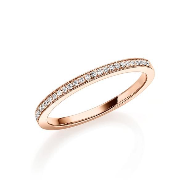 Memoire-Ring / Vorsteckring Rotgold 750 / 0,09 ct.