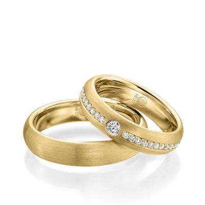 Trauringe / Eheringe Gelbgold 585 / 0,54 ct. / tw,si