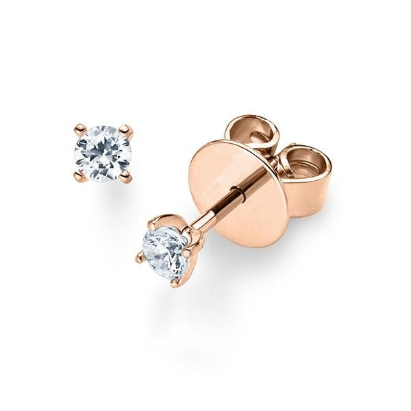 Ohrstecker Rotgold 585 / 0,20 ct.