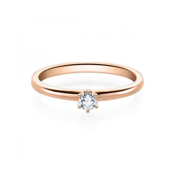 Verlobungsring / Rotgold 585 / 0,10 ct.