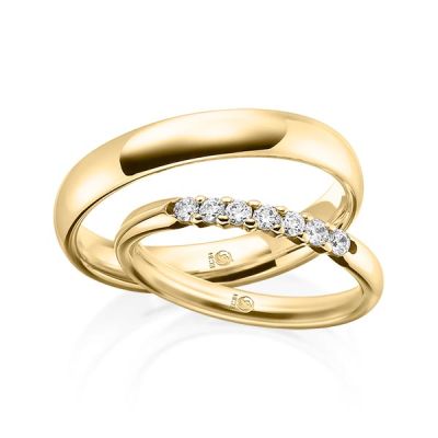 Trauringe / Eheringe Gelbgold 585 / 0,21 ct. / tw,si