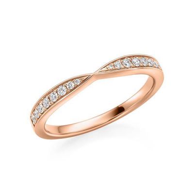 Memoire-Ring Rotgold 750 / 0,144 ct. / tw,vs
