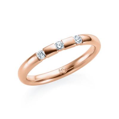 Memoire-Ring Rotgold 585 / 0,12 ct. / tw,si