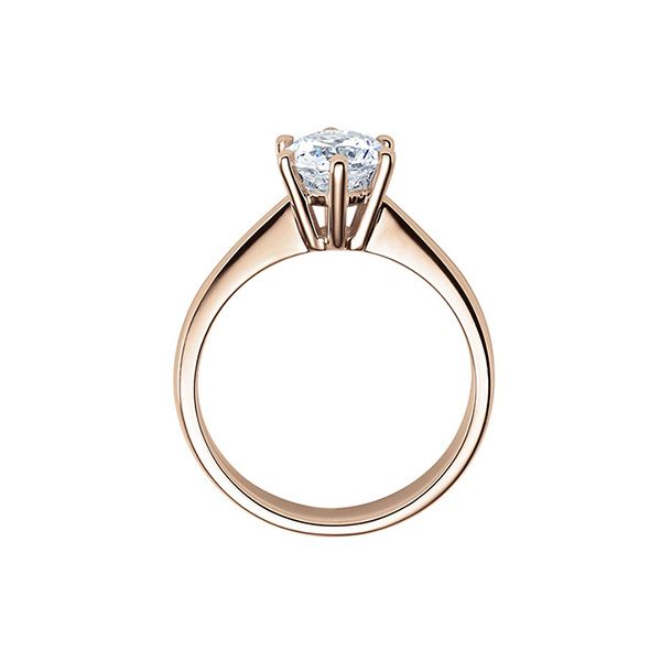 Verlobungsring Rotgold 585 / 0,10 ct. 