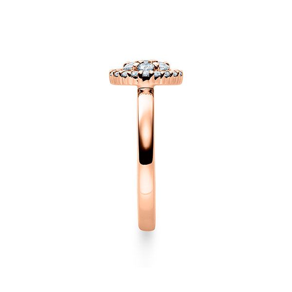 Verlobungsring / Rotgold 750 / 0,15 ct.