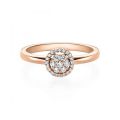 Verlobungsring Rotgold 750 / 0,15 ct.