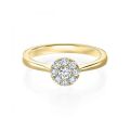 Verlobungsring Gelbgold 750 / 0,26 ct.