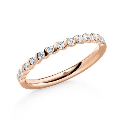 Memoire-Ring Rotgold 585 / 0,26 ct. / tw,si