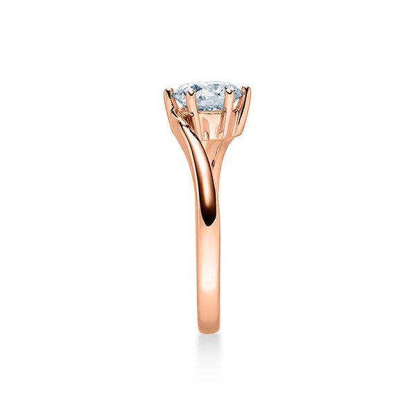 Verlobungsring / Rotgold 585 / 0,10 ct.