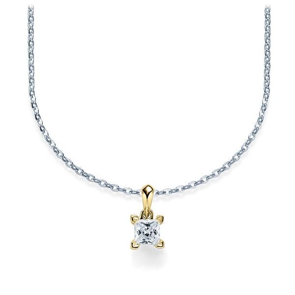 Collier Weißgold Gelbgold 585 / 0,25ct
