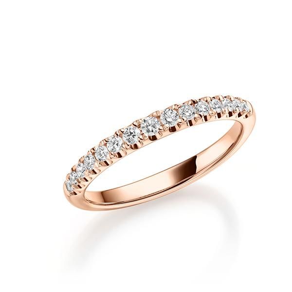 Memoire-Ring / Vorsteckring Rotgold 750 / 0,27 ct.