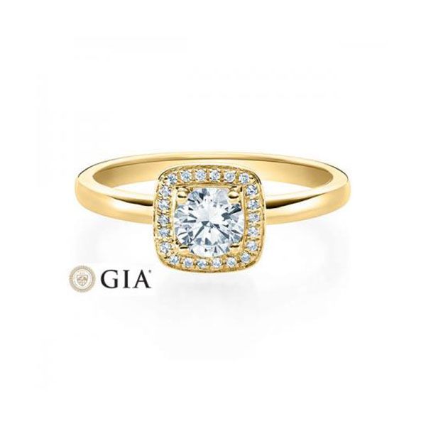 Verlobungsring / Gelbgold 750 / 0,466 ct.
