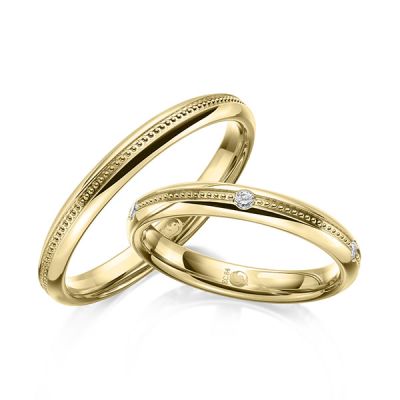 Trauringe / Eheringe Gelbgold 585 / 0,10 ct. / tw,si