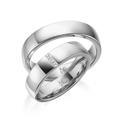 Trauringe / Eheringe Platin 600 / 0,075 ct. / tw,si