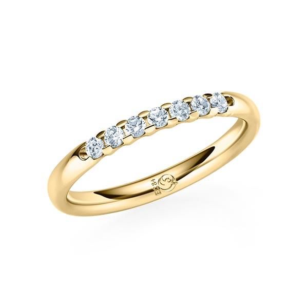 Memoire-Ring / Vorsteckring / Gelbgold 585 / 0,21 ct.