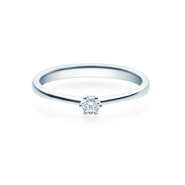 Verlobungsring / Weißgold 585 / 0,10 ct.
