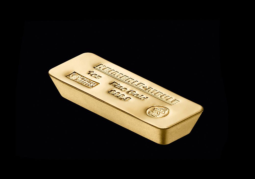 Sargbarren aus Gold und Platin